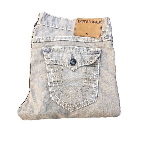 RARE True Religion Jeans Size 42 RICKY FLAP T Brown - Picture 5 of 12